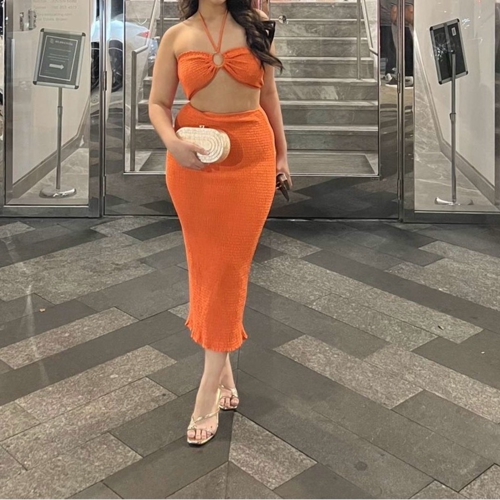 Knit Midi Skirt Set